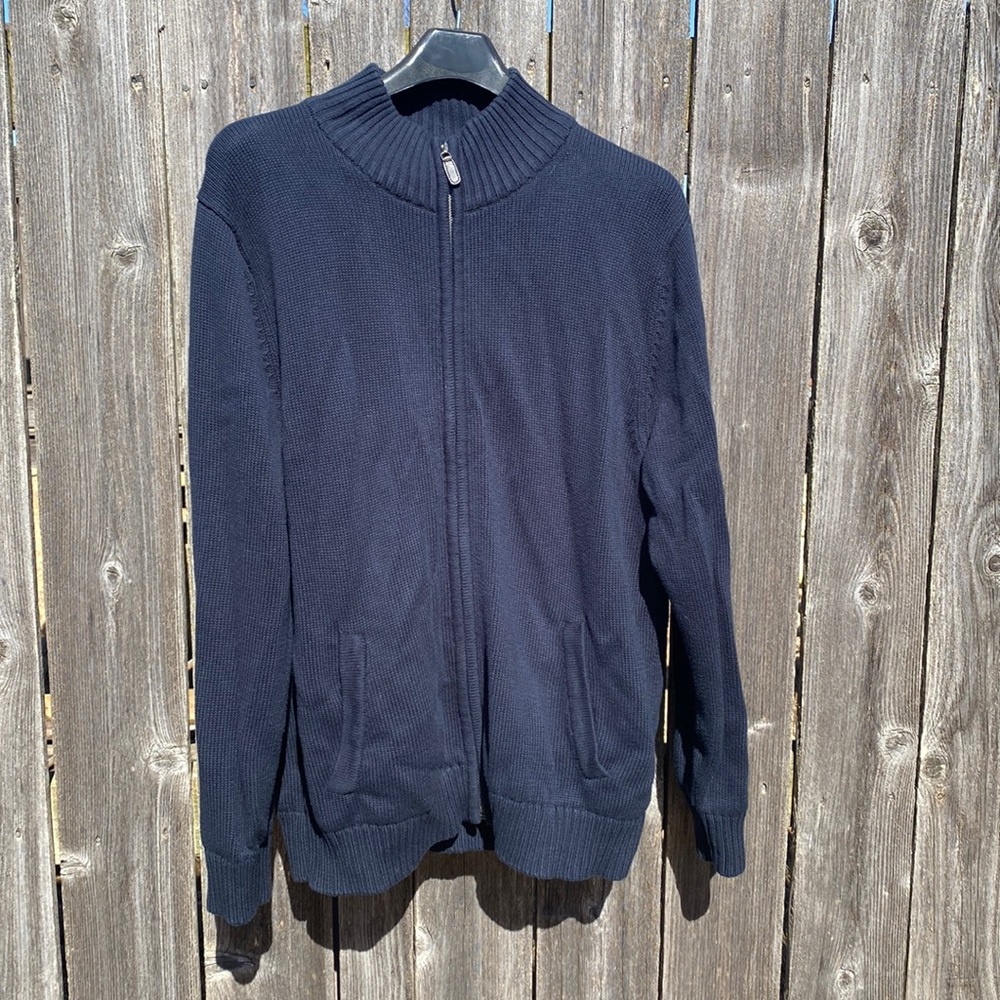 Men’s LL Bean Full Zip Mock Neck Casual Sweater